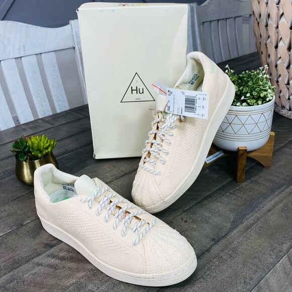 adidas Other - New Adidas Superstar Pharrell Primeknit Cream Men's Sneakers Size 8.5